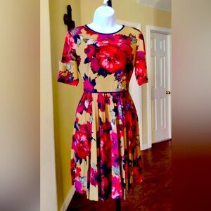 Maggy London Pleated Floral Dress